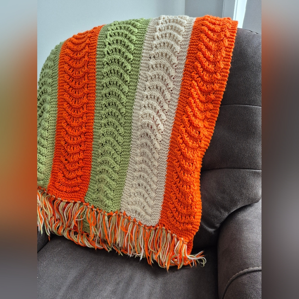 Vintage Hand Crochet Afghan